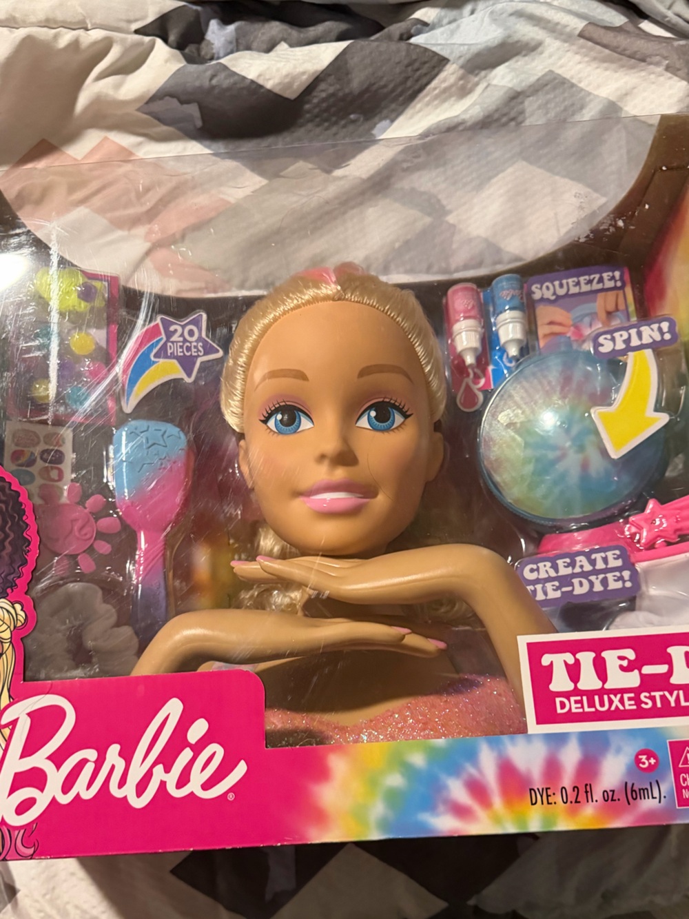 Barbie Tie-Dye Deluxe Styling Head - Pink Tie-Dye Colors
